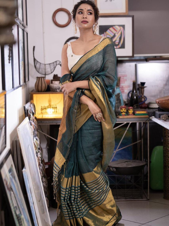 Linen Saree